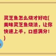 灵芝鱼怎么烧才好吃(美味灵芝鱼烧法，让你快速上手，口感满分！)