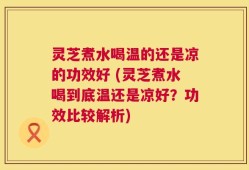 灵芝煮水喝温的还是凉的功效好 (灵芝煮水喝到底温还是凉好？功效比较解析)