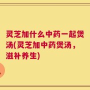 灵芝加什么中药一起煲汤(灵芝加中药煲汤，滋补养生)