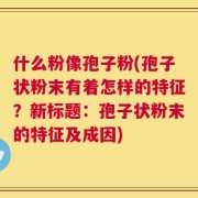 什么粉像孢子粉(孢子状粉末有着怎样的特征？新标题：孢子状粉末的特征及成因)