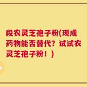 段农灵芝孢子粉(现成药物能否替代？试试农灵芝孢子粉！)