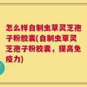怎么样自制虫草灵芝孢子粉胶囊(自制虫草灵芝孢子粉胶囊，提高免疫力)