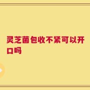灵芝菌包收不紧可以开口吗