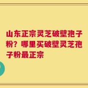 山东正宗灵芝破壁孢子粉？哪里买破壁灵芝孢子粉最正宗
