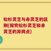松杉灵芝与赤灵芝的区别(探究松杉灵芝和赤灵芝的异同点)