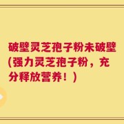 破壁灵芝孢子粉未破壁(强力灵芝孢子粉，充分释放营养！)