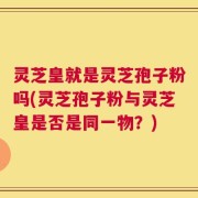 灵芝皇就是灵芝孢子粉吗(灵芝孢子粉与灵芝皇是否是同一物？)