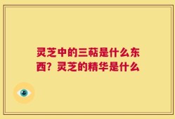 灵芝中的三萜是什么东西？灵芝的精华是什么