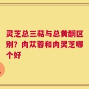 灵芝总三萜与总黄酮区别？肉苁蓉和肉灵芝哪个好