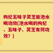 枸杞五味子灵芝能泡水喝功效(泡水喝的枸杞、五味子、灵芝有何功效？)