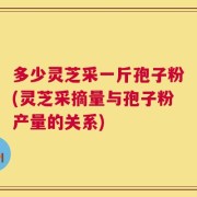 多少灵芝采一斤孢子粉(灵芝采摘量与孢子粉产量的关系)