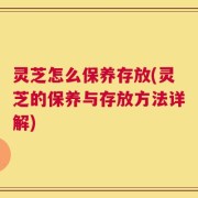 灵芝怎么保养存放(灵芝的保养与存放方法详解)