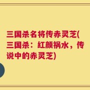 三国杀名将传赤灵芝(三国杀：红颜祸水，传说中的赤灵芝)