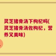 灵芝猪骨汤下枸杞吗(灵芝猪骨汤佐枸杞，营养又美味)