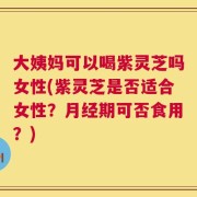 大姨妈可以喝紫灵芝吗女性(紫灵芝是否适合女性？月经期可否食用？)