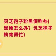 灵芝孢子粉黑便咋办(黑便怎么办？灵芝孢子粉来帮忙)