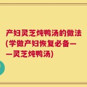 产妇灵芝炖鸭汤的做法(学做产妇恢复必备——灵芝炖鸭汤)