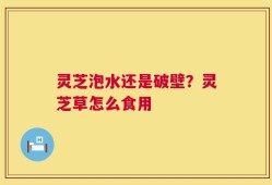 灵芝泡水还是破壁？灵芝草怎么食用
