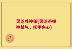 灵芝养神茶(灵芝茶提神益气，抚平内心)