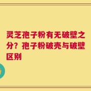灵芝孢子粉有无破壁之分？孢子粉破壳与破壁区别
