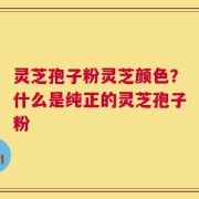 灵芝孢子粉灵芝颜色？什么是纯正的灵芝孢子粉