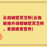 云南破壁灵芝粉(云南新推升级版破壁灵芝粉，更健康更营养)
