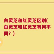 白灵芝和红灵芝区别(白灵芝和红灵芝有何不同？)