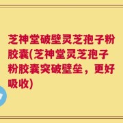 芝神堂破壁灵芝孢子粉胶囊(芝神堂灵芝孢子粉胶囊突破壁垒，更好吸收)
