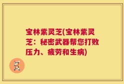 宝林紫灵芝(宝林紫灵芝：秘密武器帮您打败压力、疲劳和生病)