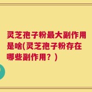 灵芝孢子粉最大副作用是啥(灵芝孢子粉存在哪些副作用？)