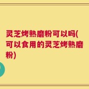 灵芝烤熟磨粉可以吗(可以食用的灵芝烤熟磨粉)