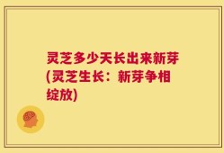 灵芝多少天长出来新芽(灵芝生长：新芽争相绽放)