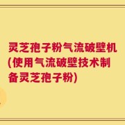 灵芝孢子粉气流破壁机(使用气流破壁技术制备灵芝孢子粉)