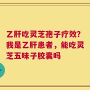乙肝吃灵芝孢子疗效？我是乙肝患者，能吃灵芝五味子胶囊吗