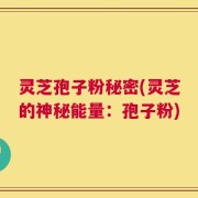 灵芝孢子粉秘密(灵芝的神秘能量：孢子粉)