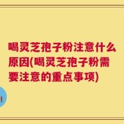 喝灵芝孢子粉注意什么原因(喝灵芝孢子粉需要注意的重点事项)