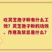 吃灵芝孢子粉有什么工效？灵芝孢子粉的功效、作用及禁忌是什么？