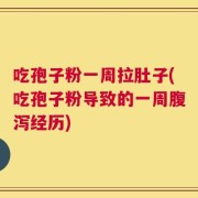 吃孢子粉一周拉肚子(吃孢子粉导致的一周腹泻经历)