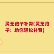 灵芝孢子补肾(灵芝孢子：助你轻松补肾)