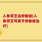 人参灵芝治抑郁症(人参灵芝可用于抑郁症治疗)