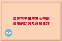 灵芝孢子粉与三七搭配食用的功效及注意事项