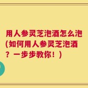 用人参灵芝泡酒怎么泡(如何用人参灵芝泡酒？一步步教你！)