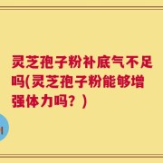 灵芝孢子粉补底气不足吗(灵芝孢子粉能够增强体力吗？)