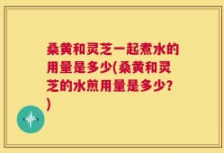 桑黄和灵芝一起煮水的用量是多少(桑黄和灵芝的水煎用量是多少？)