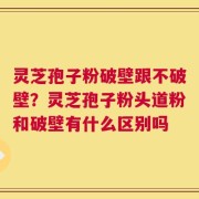 灵芝孢子粉破壁跟不破壁？灵芝孢子粉头道粉和破壁有什么区别吗