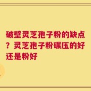 破壁灵芝孢子粉的缺点？灵芝孢子粉碾压的好还是粉好