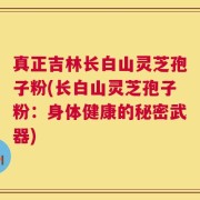 真正吉林长白山灵芝孢子粉(长白山灵芝孢子粉：身体健康的秘密武器)