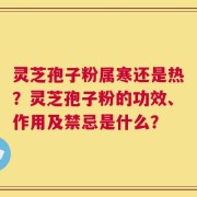 灵芝孢子粉属寒还是热？灵芝孢子粉的功效、作用及禁忌是什么？