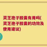 灵芝孢子胶囊有用吗(灵芝孢子胶囊的功效及使用建议)