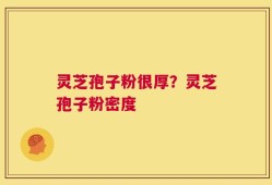 灵芝孢子粉很厚？灵芝孢子粉密度